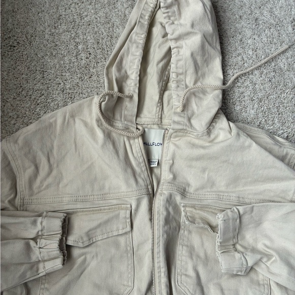🎇🎆3for$9 Kids Wallflower Beige Denim Hooded Jacket- L - Picture 2 of 4